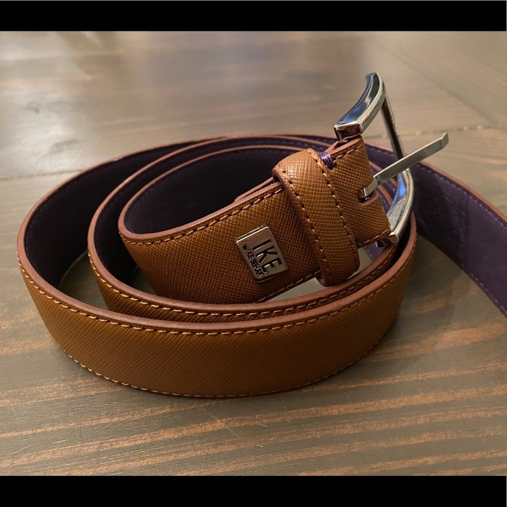 Ike Behar Men’s Brown Leather Belt Sz 34